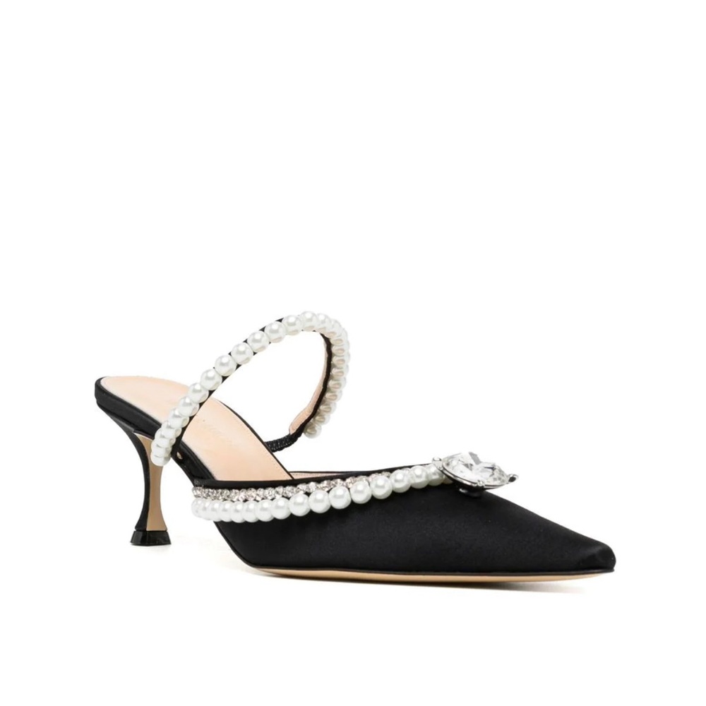 MACH & MACH embellished 75mm mules NEW size 37